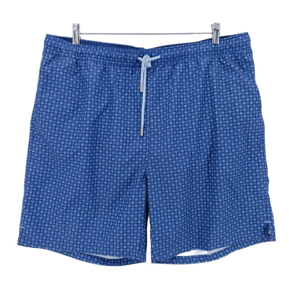 PETER MILLAR Seaside Collection Swim Trunks Seashell Print Mesh Lining Size XL